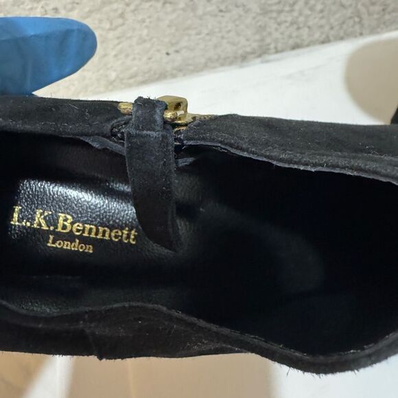 LK Bennett London Black suede shoe booties EU 40 US 9 - Picture 7 of 16